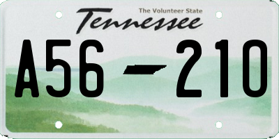 TN license plate A5621O