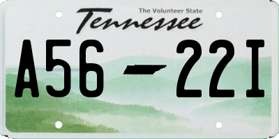 TN license plate A5622I
