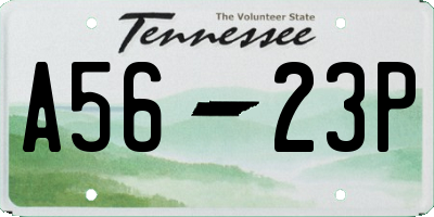 TN license plate A5623P