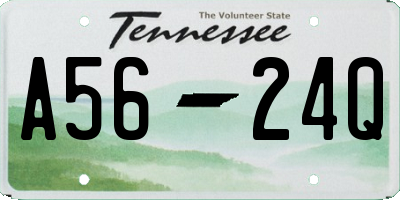 TN license plate A5624Q