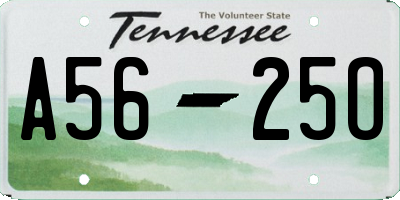 TN license plate A5625O