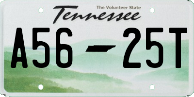 TN license plate A5625T