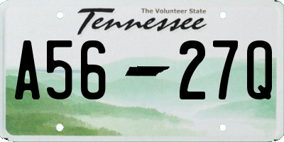 TN license plate A5627Q