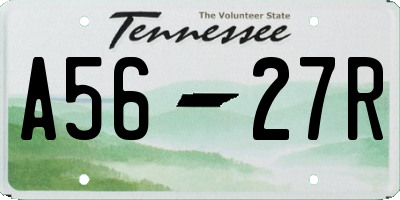 TN license plate A5627R