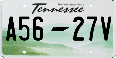 TN license plate A5627V