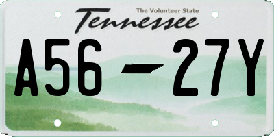 TN license plate A5627Y