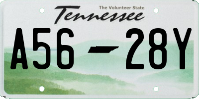 TN license plate A5628Y