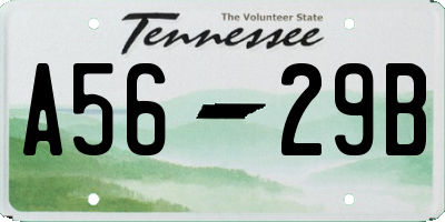 TN license plate A5629B