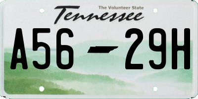 TN license plate A5629H