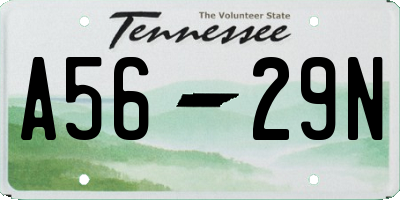 TN license plate A5629N