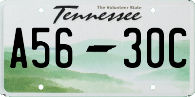 TN license plate A5630C