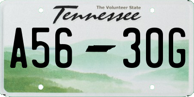 TN license plate A5630G