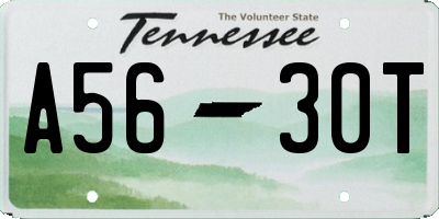 TN license plate A5630T