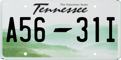 TN license plate A5631I
