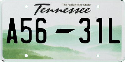 TN license plate A5631L