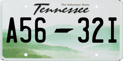 TN license plate A5632I
