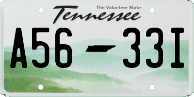 TN license plate A5633I
