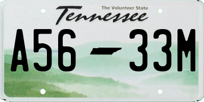 TN license plate A5633M