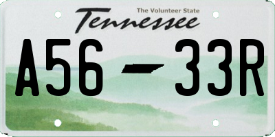 TN license plate A5633R