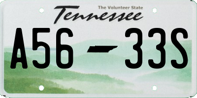 TN license plate A5633S