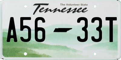 TN license plate A5633T