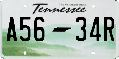 TN license plate A5634R