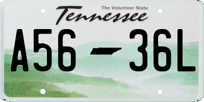 TN license plate A5636L
