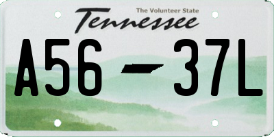 TN license plate A5637L