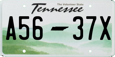 TN license plate A5637X