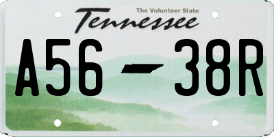 TN license plate A5638R