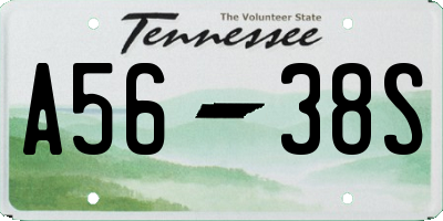 TN license plate A5638S