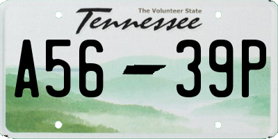 TN license plate A5639P
