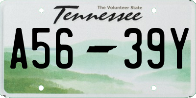 TN license plate A5639Y