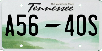 TN license plate A5640S