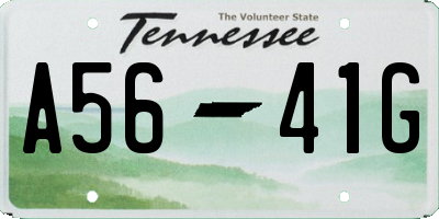 TN license plate A5641G