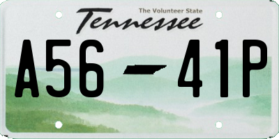 TN license plate A5641P