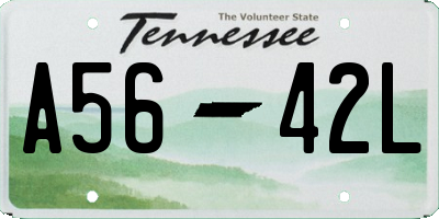 TN license plate A5642L