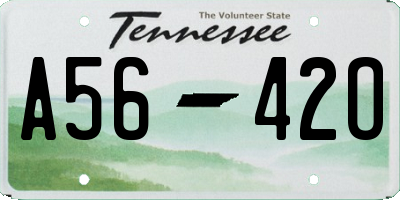 TN license plate A5642O