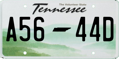 TN license plate A5644D