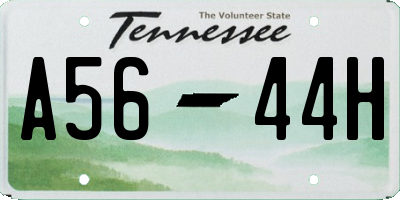 TN license plate A5644H
