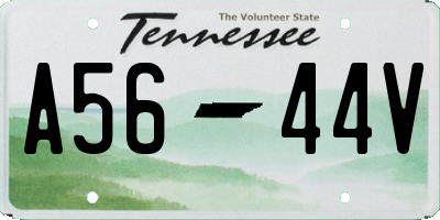 TN license plate A5644V