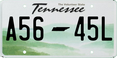 TN license plate A5645L