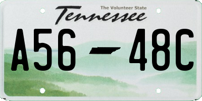 TN license plate A5648C