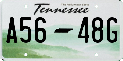 TN license plate A5648G