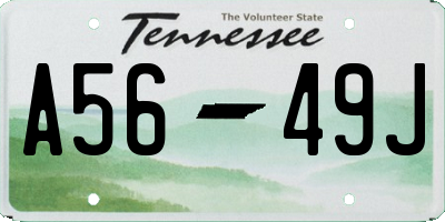 TN license plate A5649J