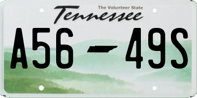TN license plate A5649S