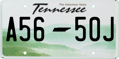 TN license plate A5650J
