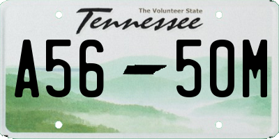 TN license plate A5650M