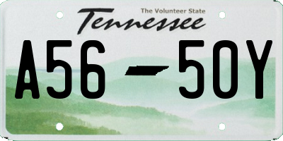 TN license plate A5650Y
