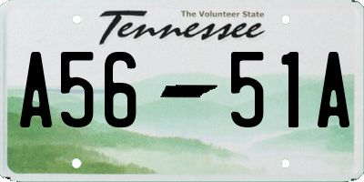 TN license plate A5651A